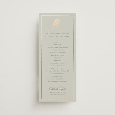 Foil-Pressed Wedding Programs