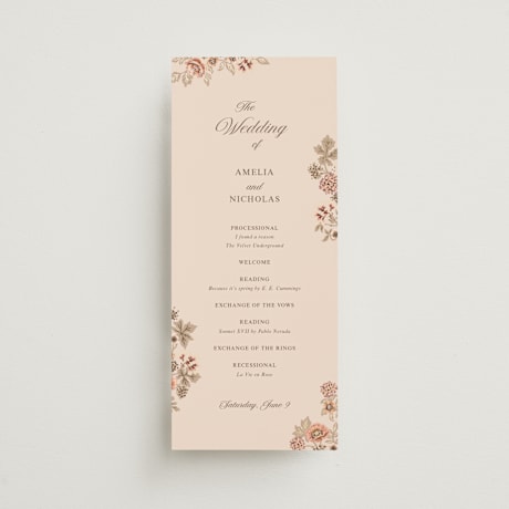 Foil-Pressed Wedding Programs