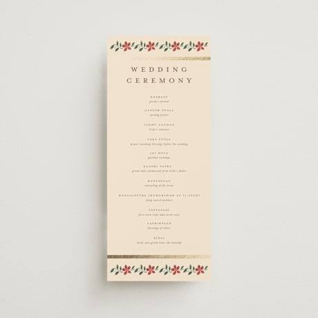 Foil-Pressed Wedding Programs