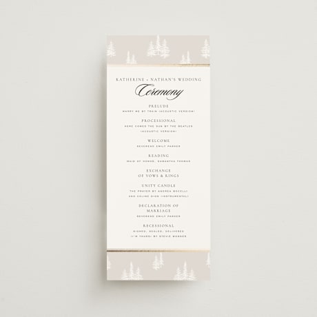 Foil-Pressed Wedding Programs