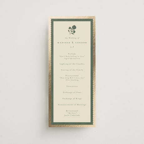 Foil-Pressed Wedding Programs