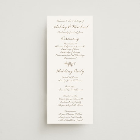 Foil-Pressed Wedding Programs