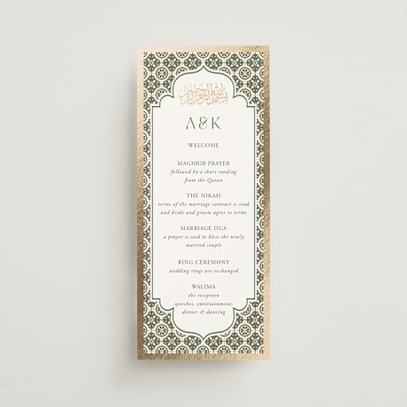 Foil-Pressed Wedding Programs