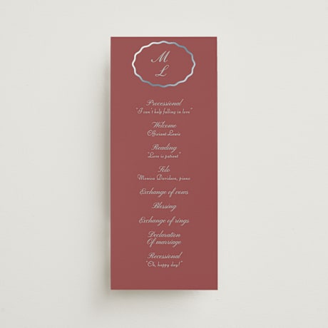 Foil-Pressed Wedding Programs