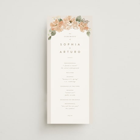 Foil-Pressed Wedding Programs
