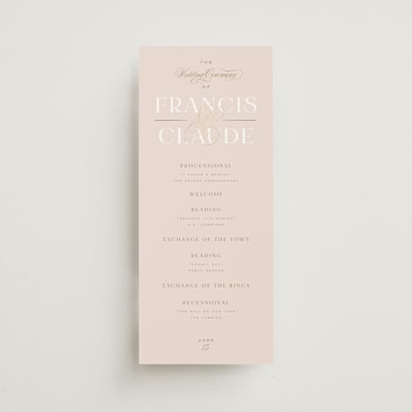 Foil-Pressed Wedding Programs