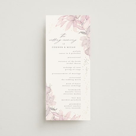 Foil-Pressed Wedding Programs