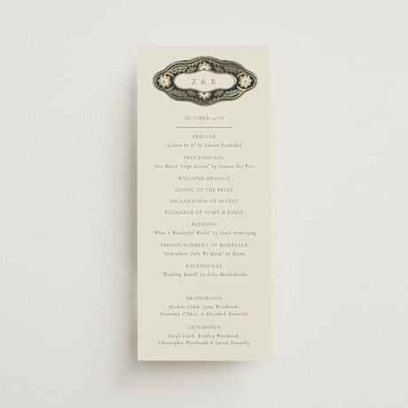 Foil-Pressed Wedding Programs