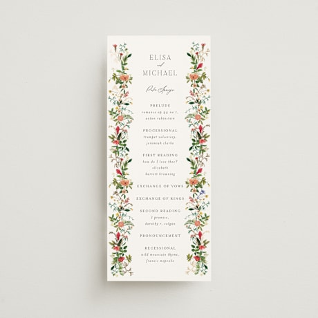 Foil-Pressed Wedding Programs