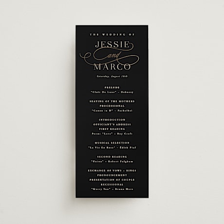 Foil-Pressed Wedding Programs