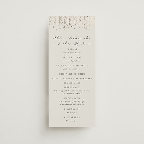 Foil-Pressed Wedding Programs