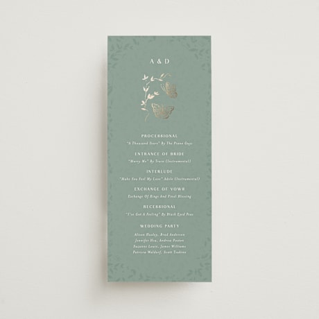 Foil-Pressed Wedding Programs