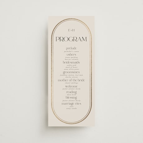 Foil-Pressed Wedding Programs