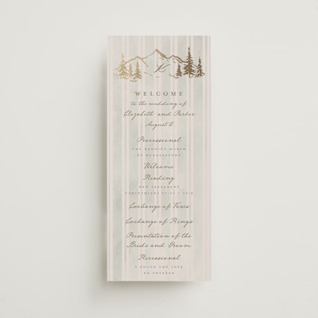 Foil-Pressed Wedding Programs