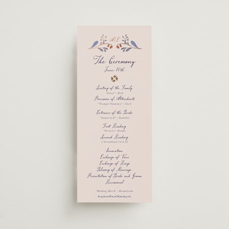 Foil-Pressed Wedding Programs