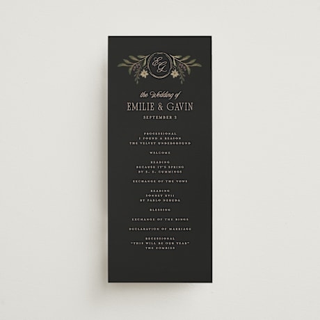 Foil-Pressed Wedding Programs