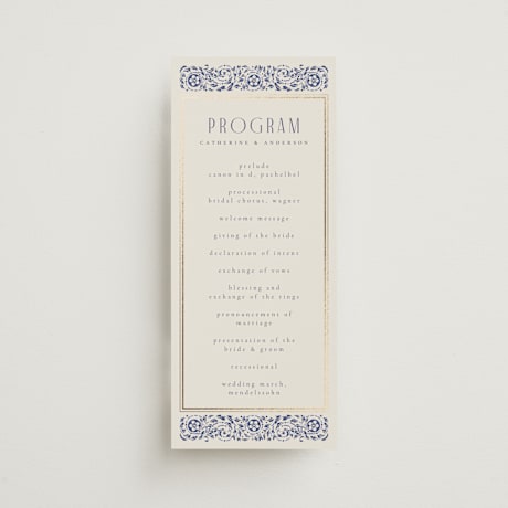 Foil-Pressed Wedding Programs
