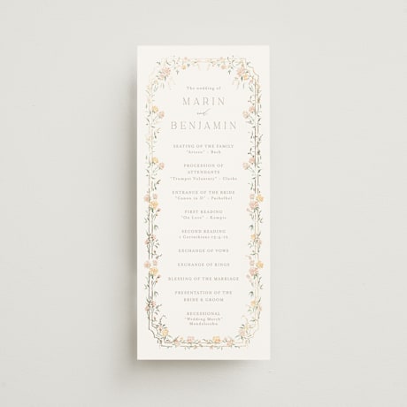 Foil-Pressed Wedding Programs