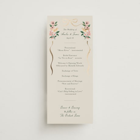 Foil-Pressed Wedding Programs