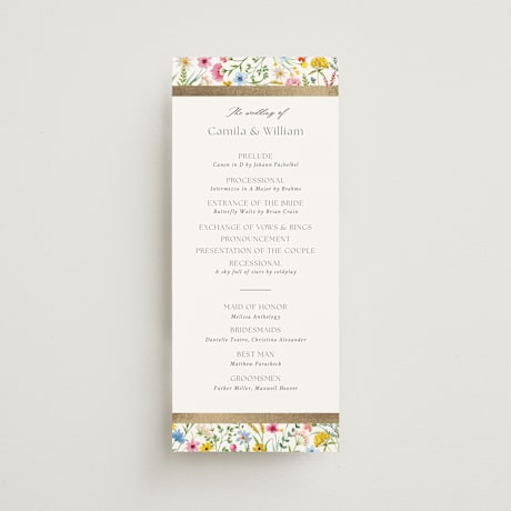 Foil-Pressed Wedding Programs