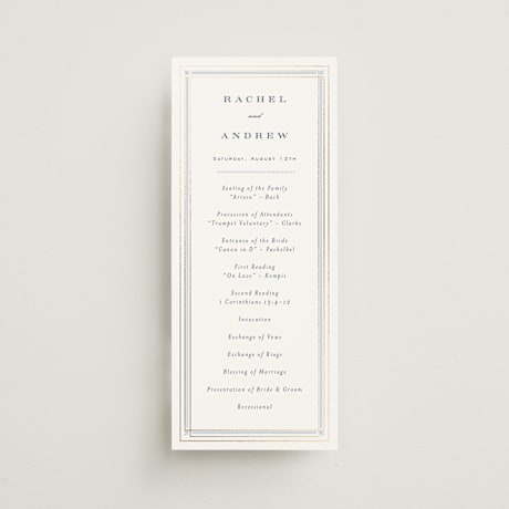 Foil-Pressed Wedding Programs