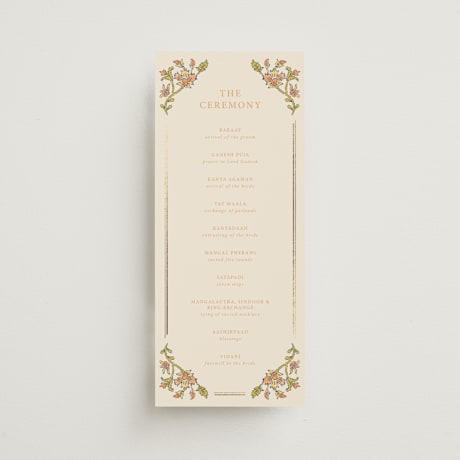 Foil-Pressed Wedding Programs