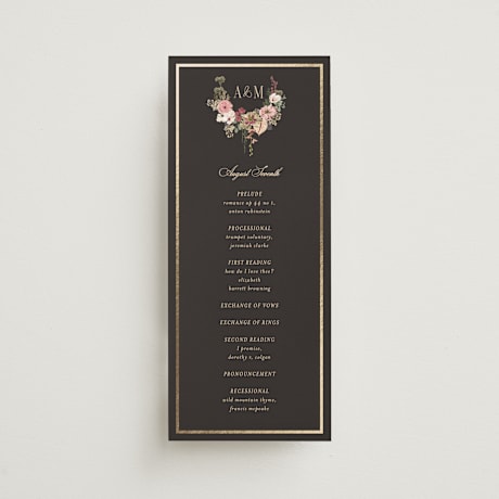 Foil-Pressed Wedding Programs