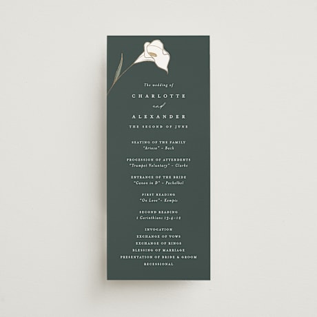 Foil-Pressed Wedding Programs