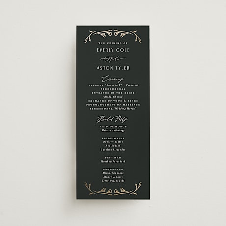 Foil-Pressed Wedding Programs