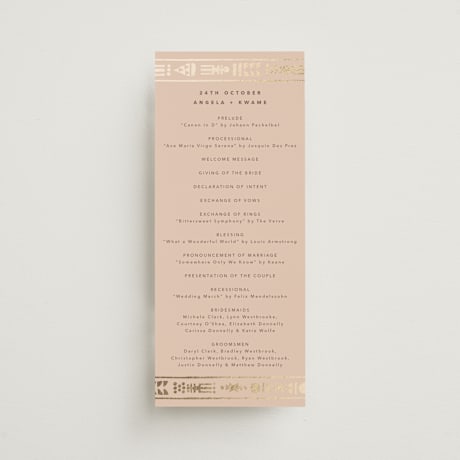 Foil-Pressed Wedding Programs