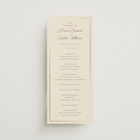 Foil-Pressed Wedding Programs