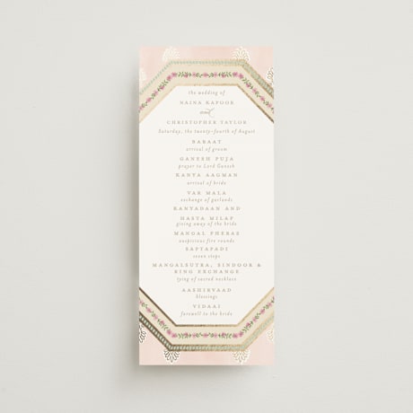 Foil-Pressed Wedding Programs