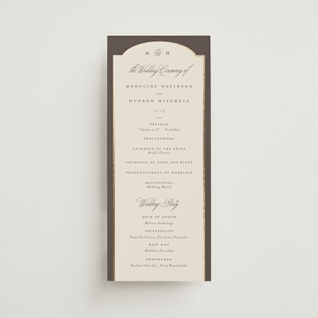 Foil-Pressed Wedding Programs