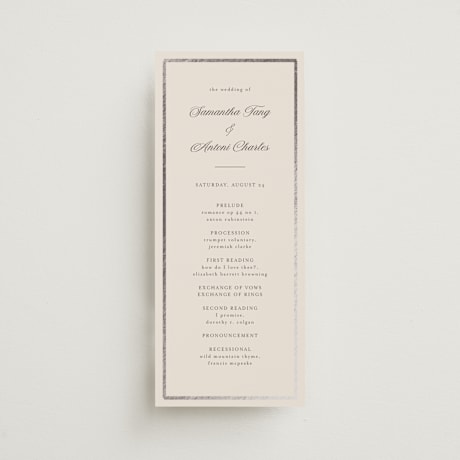 Foil-Pressed Wedding Programs