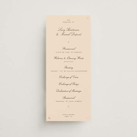 Foil-Pressed Wedding Programs