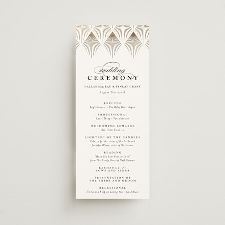 Foil-Pressed Wedding Programs