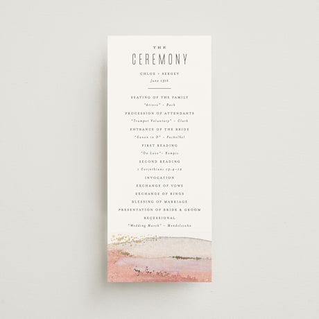 Foil-Pressed Wedding Programs