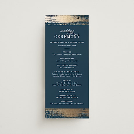 Foil-Pressed Wedding Programs