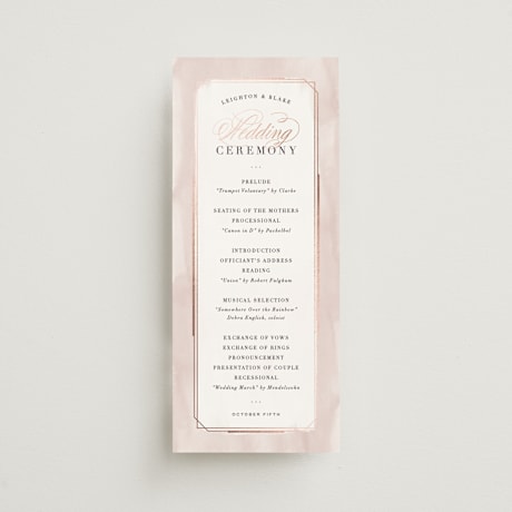 Foil-Pressed Wedding Programs