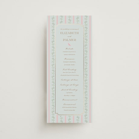 Foil-Pressed Wedding Programs