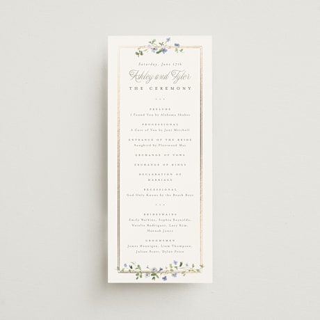 Foil-Pressed Wedding Programs