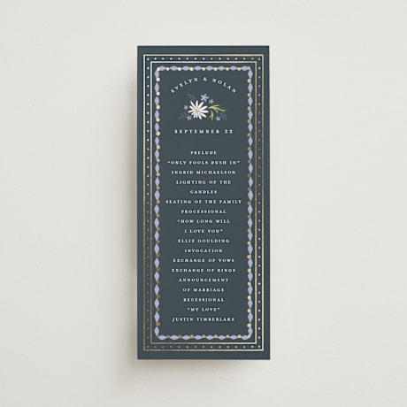 Foil-Pressed Wedding Programs