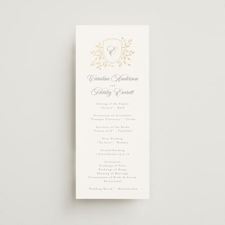 Foil-Pressed Wedding Programs
