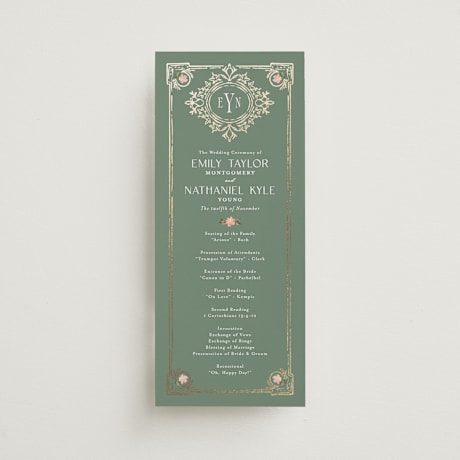 Foil-Pressed Wedding Programs