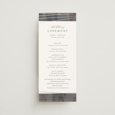 Foil-Pressed Wedding Programs