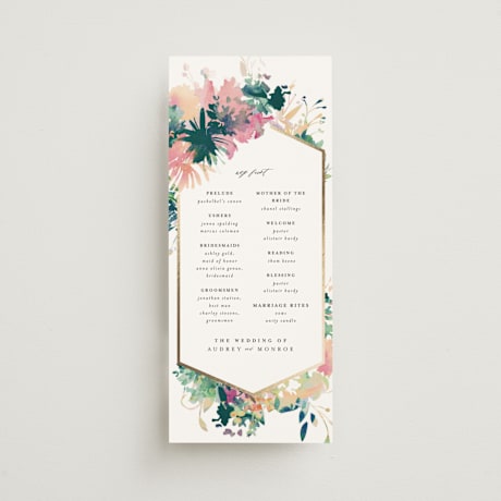 Foil-Pressed Wedding Programs