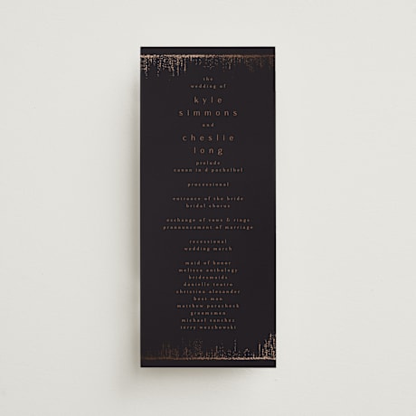 Foil-Pressed Wedding Programs