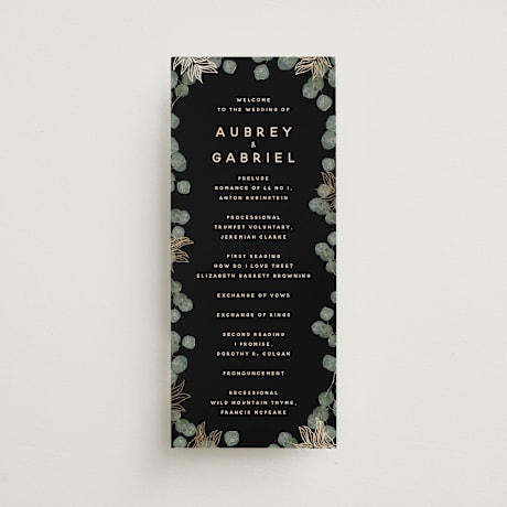 Foil-Pressed Wedding Programs