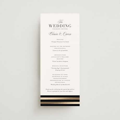 Foil-Pressed Wedding Programs