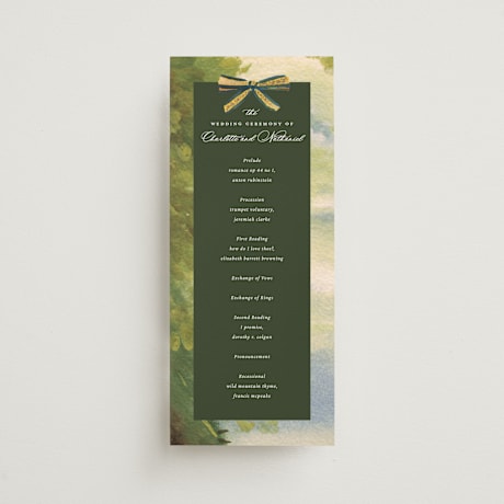 Foil-Pressed Wedding Programs